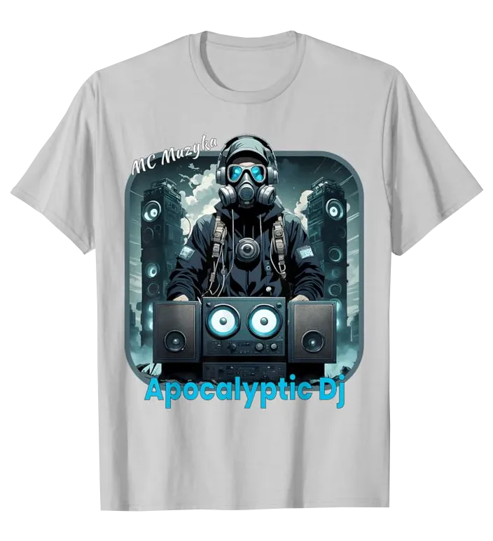 Apocalyptic Dj Tee Shirt exclusive design by MC Muzyka.