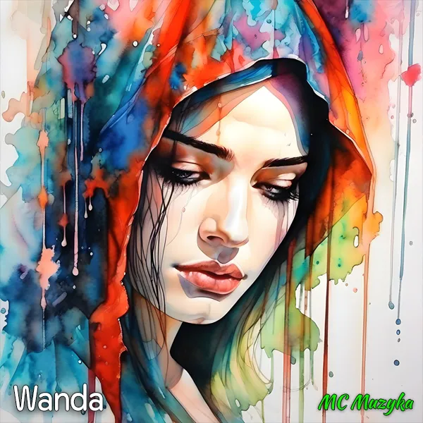 The cover for the single 'Wanda' is a watercolour painting of a sad young women.